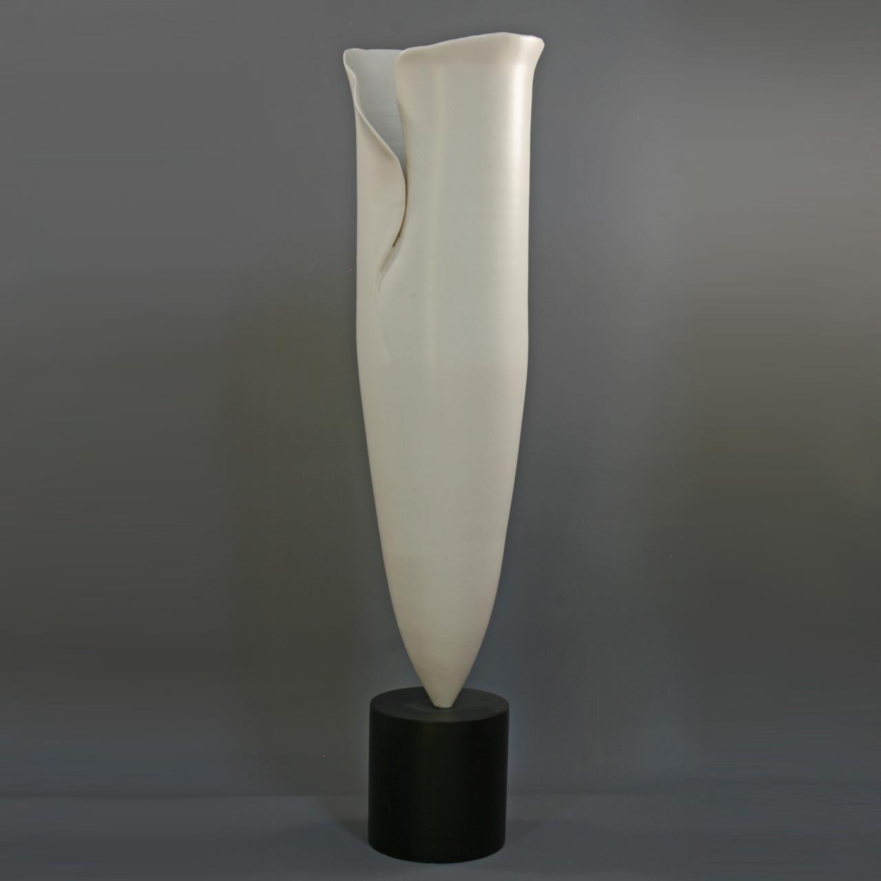 Large white arum form - Clear Water Ceramics by Sean Mills